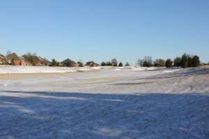 The 18th fairway across the street from our house