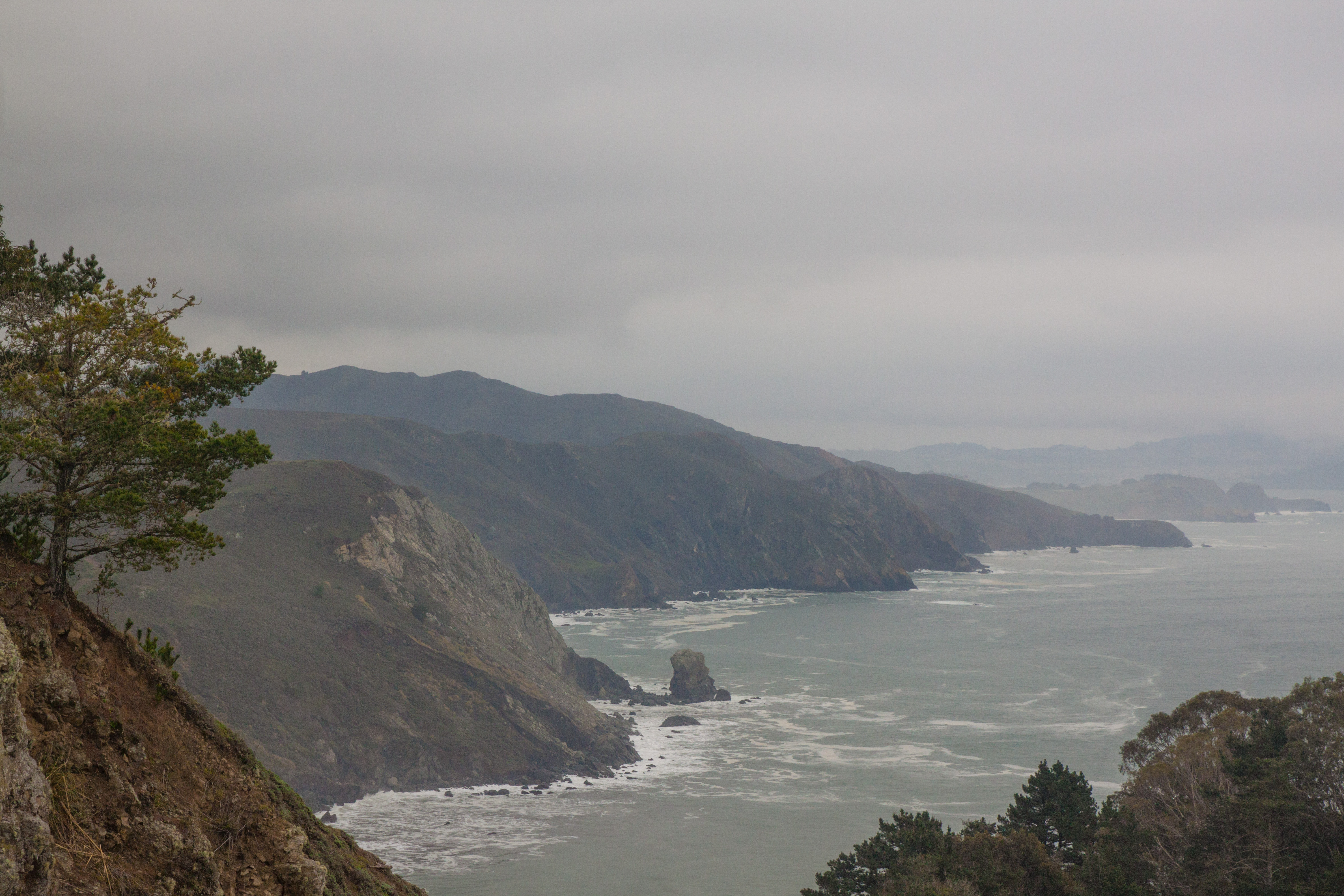 The coast at Stinson Beach Overlook