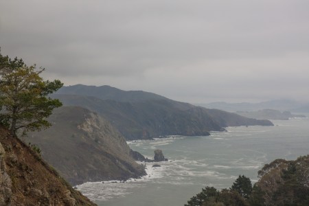 The coast at Stinson Beach Overlook